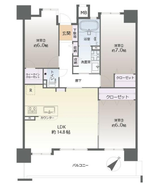 【間取り】 | アンピール吉塚Ⅱ☆仲介手数料無料☆