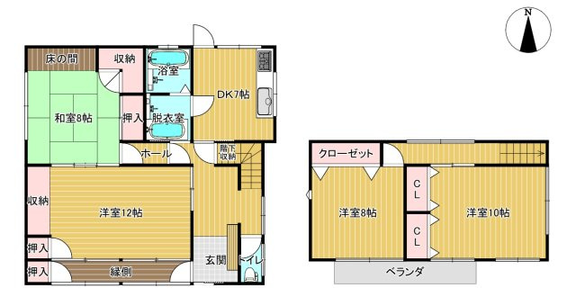 中古戸建　長野市安茂里小市一丁目の間取り
