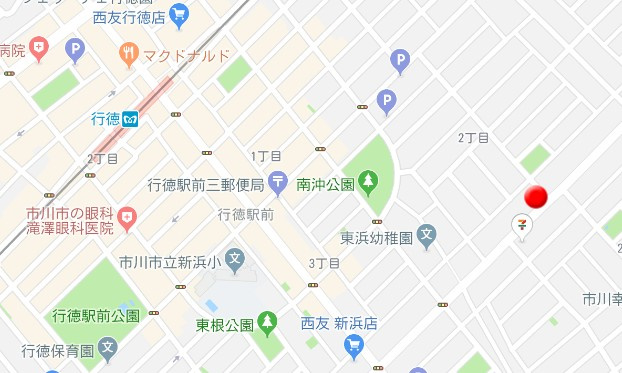 ギルウェル行徳の地図