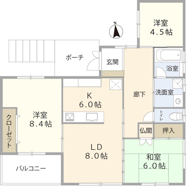 【間取り】 | 東区多々良２丁目　中古一戸建☆仲介手数料無料☆