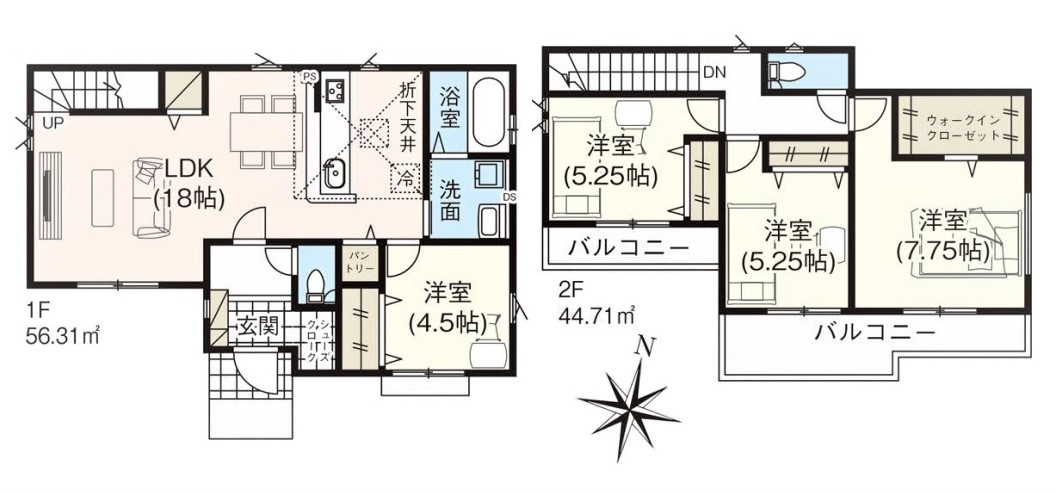 新座市西堀17期　全2棟　1号棟