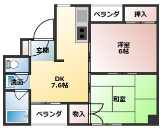【間取り】 | サンハイツ柳沢