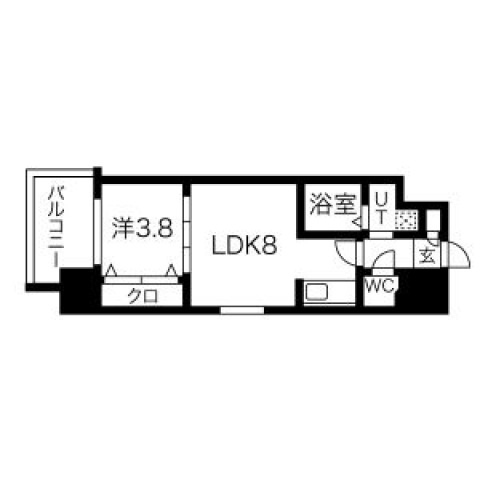 広島市中区東平塚町の賃貸マンションの間取り
