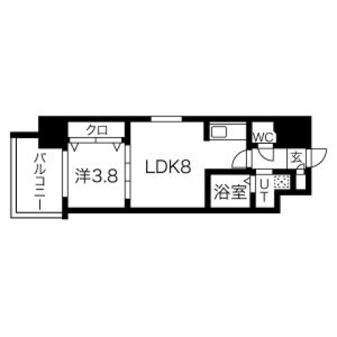 広島市中区東平塚町の賃貸マンションの間取り