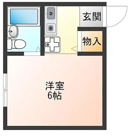 大阪市西成区花園北２丁目の一棟アパートの間取り