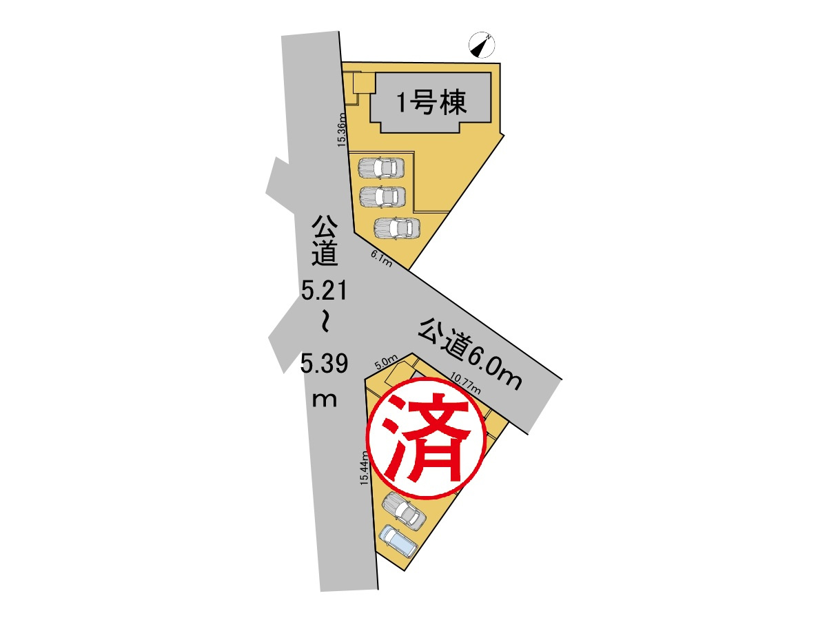 新築戸建　羽島市竹鼻町　全2区画分譲の区画図|■区画図
■YAMADA電機の　ヤマダ不動産　株式会社リライフ　
いつでもお問合わせ下さい。