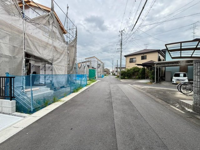 新築戸建　羽島市竹鼻町　全2区画分譲の前面道路含む現地写真|「現地（2026年8月4日）撮影」　
■前面道路　
■ヤマダ不動産　株式会社リライフ