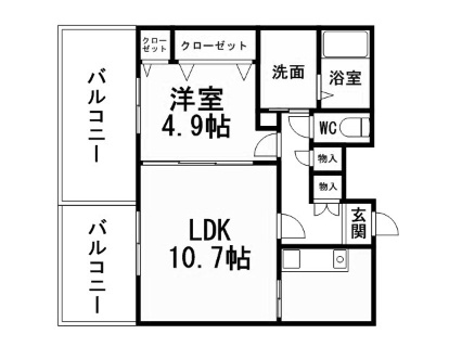 フェリシエ三萩野の間取り