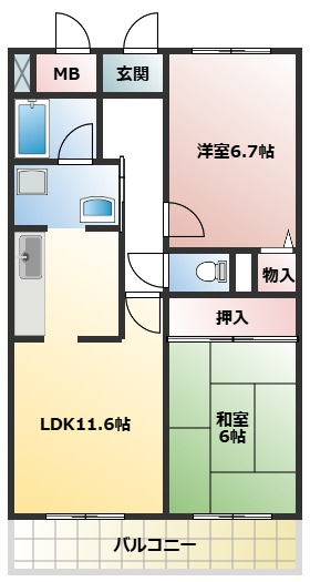 【間取り】 | インペリアルコート星田