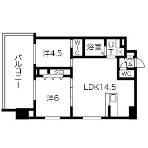 広島市中区東平塚町の賃貸マンションの間取り