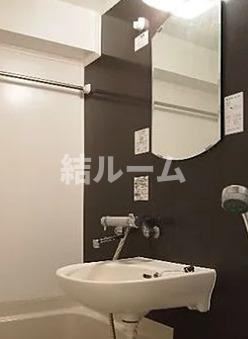 新宿区水道町の賃貸マンションの洗面所