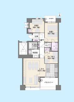 【間取り】 | ライオンズスクエア用賀