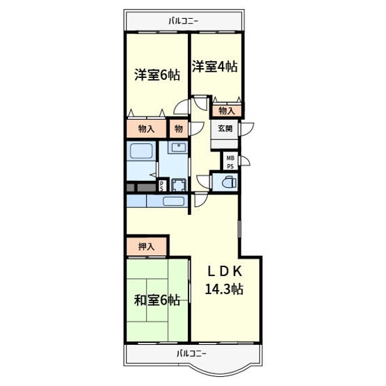 【間取り】 | メゾン千里丘5番街O棟