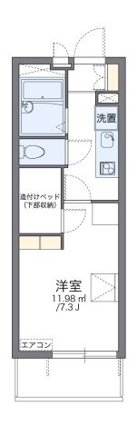 レオパレスエスエイチⅡの間取り