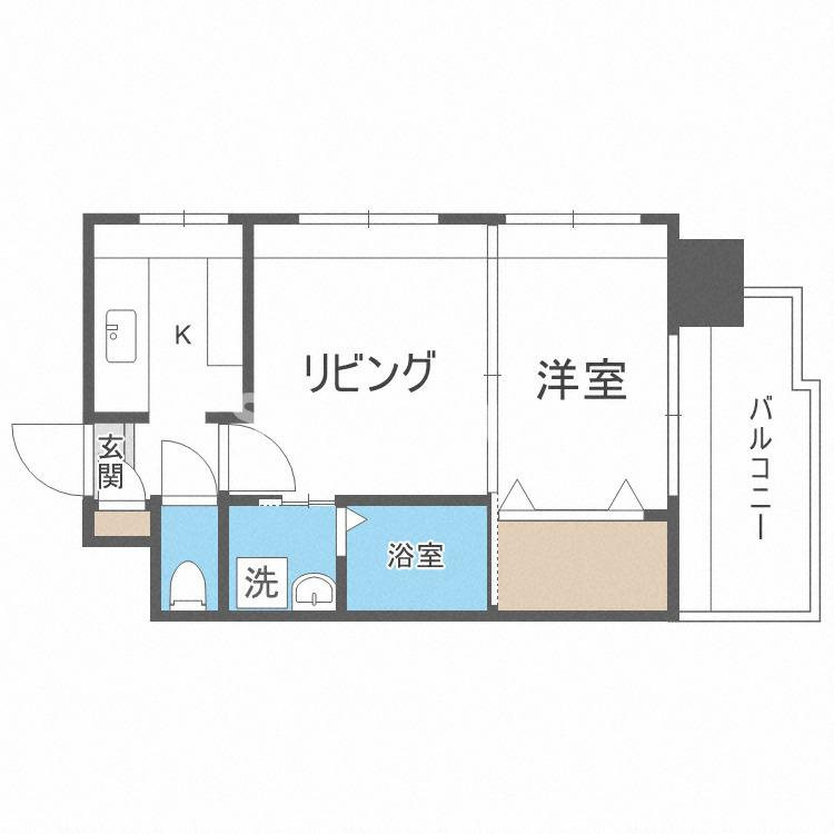 エステートモア・平尾公園通りの間取り