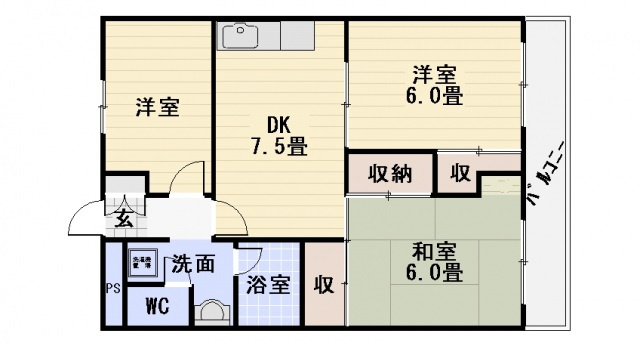 和光銀山レジデンスの間取り