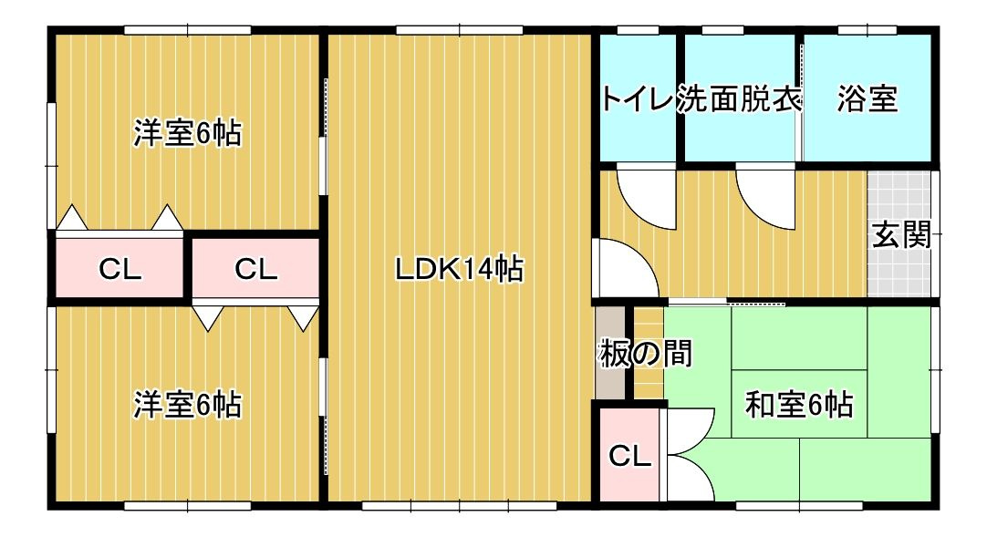 久留米市城島町青木島　中古戸建の間取り
