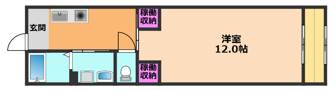高槻市城西町のアパートの間取り