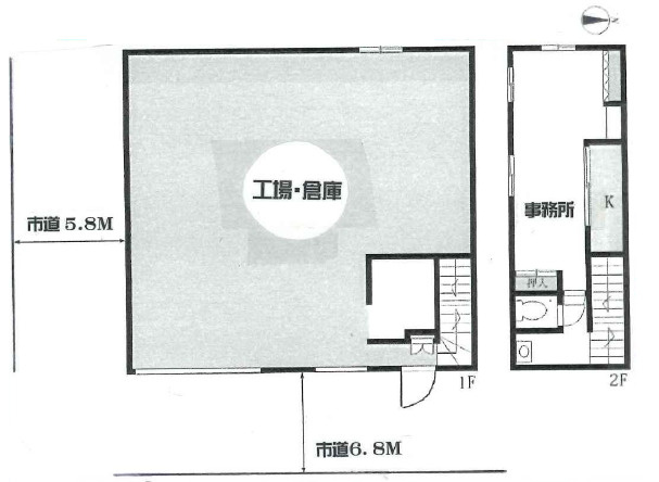 大阪市浪速区久保吉１丁目の工場の間取り