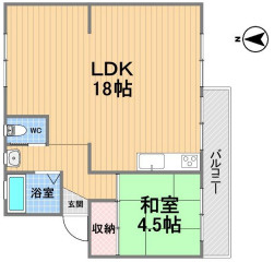 明舞第一団地2号棟の間取り