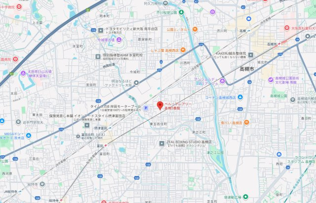 ベル・プレアリー高槻Ⅲ番館の地図