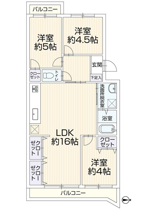 エメラルドマンション船越の間取り