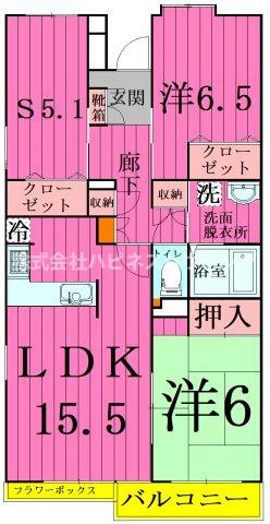 ＩＳＭ南柏の間取り