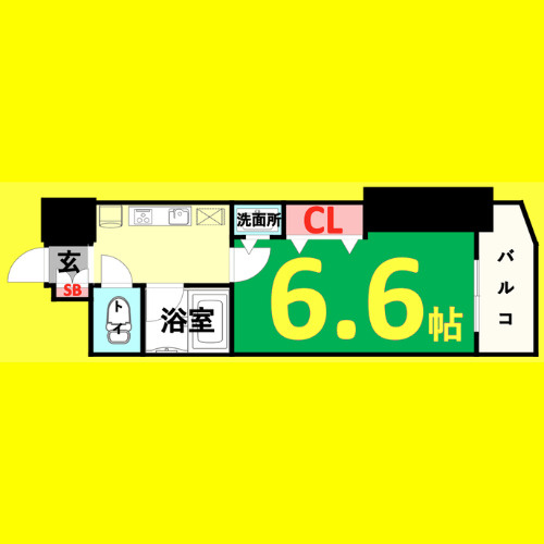 ベレーサ名駅ウエスト　名古屋市賃貸　仲介手数料無料の間取り