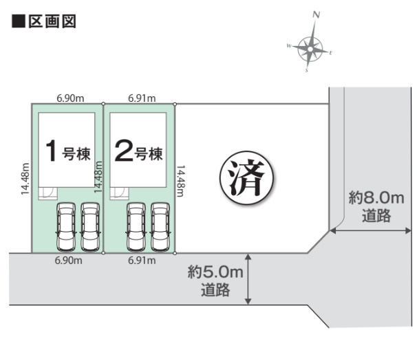 【区画図】 | ご家族様のプライベート空間が確保できる素敵な間取りです。また敷地ゆったりですので、おうち時間を楽しむのにもぴったりですね♪