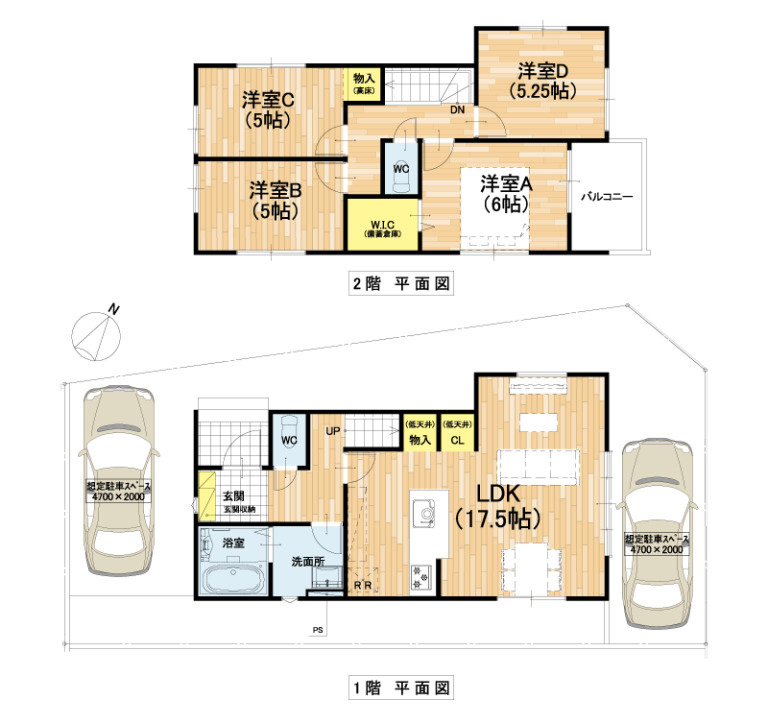 大津市鶴の里1期1号地 新築戸建の間取り