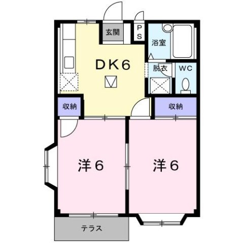【間取り】 | グリーンハイツ雅Ｂ