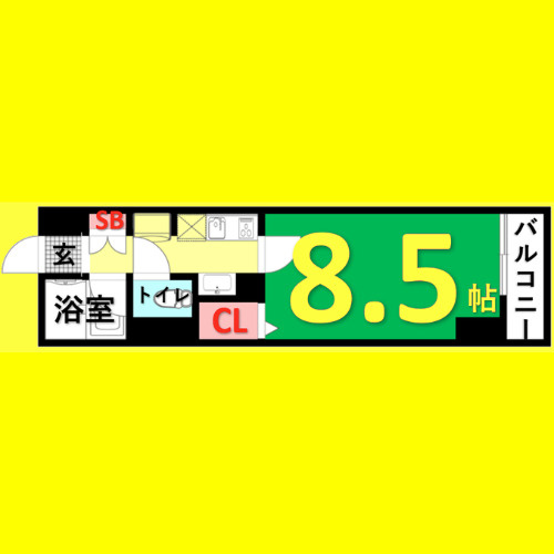 ベレーサ名駅ウエスト　名古屋市賃貸　仲介手数料無料の間取り