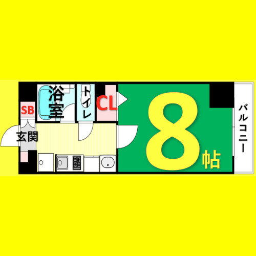 ベレーサ名駅ウエスト　名古屋市賃貸　仲介手数料無料の間取り