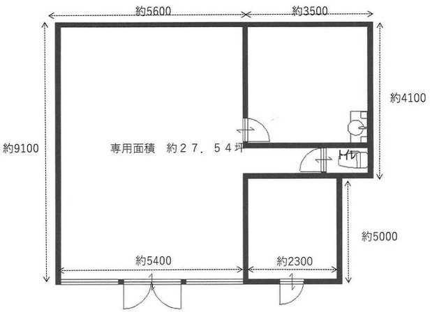 西院高田町　貸店舗・事務所の間取り