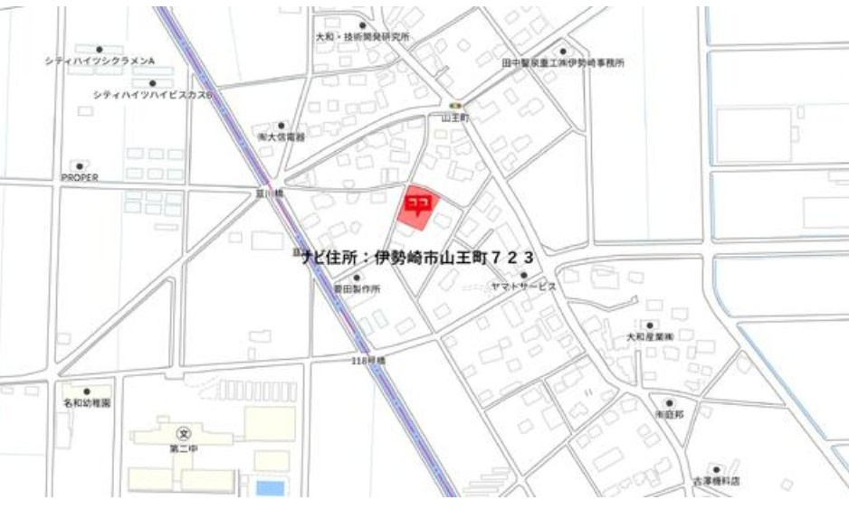 伊勢崎市 山王町（新伊勢崎駅） 住宅用地の地図
