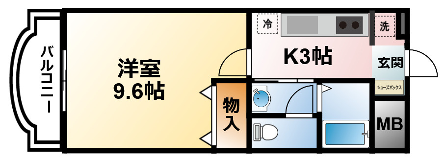 グリーンマンション雅ＡＢの間取り