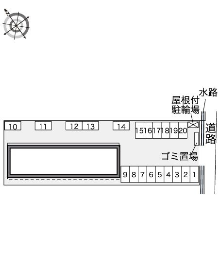 レオパレス南連島の区画図|水島　倉敷　家具　家電　社宅　マンスリー