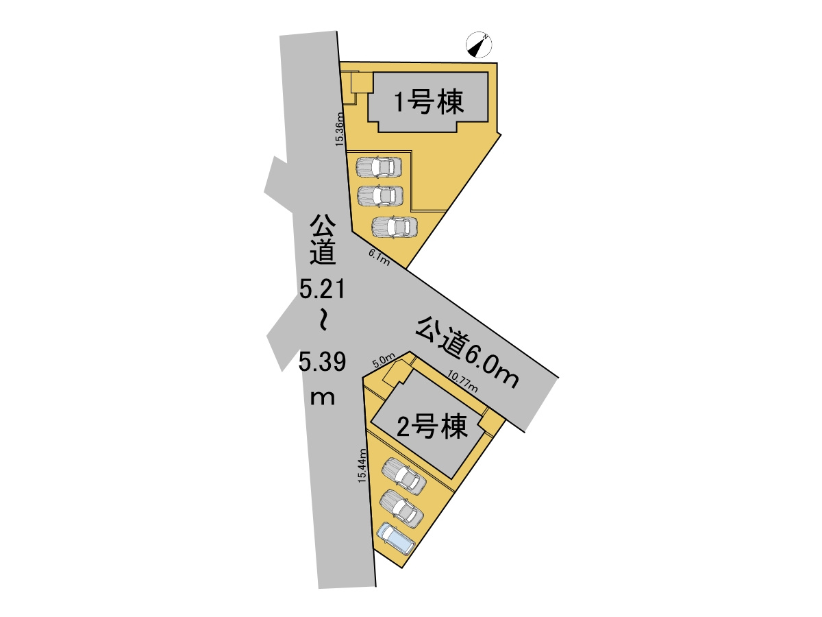 新築戸建　羽島市竹鼻町　全２区画分譲の区画図|■区画図
■YAMADA電機の　ヤマダ不動産　株式会社リライフ　
いつでもお問合わせ下さい。