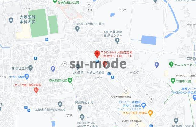 アニマン高槻阿武山の地図
