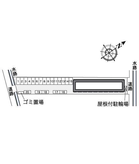 レオパレスコンフォールＫの区画図|水島　倉敷　家具　家電　社宅　マンスリー