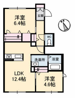 【間取り】 | シャーメゾン２１　Ｄ棟