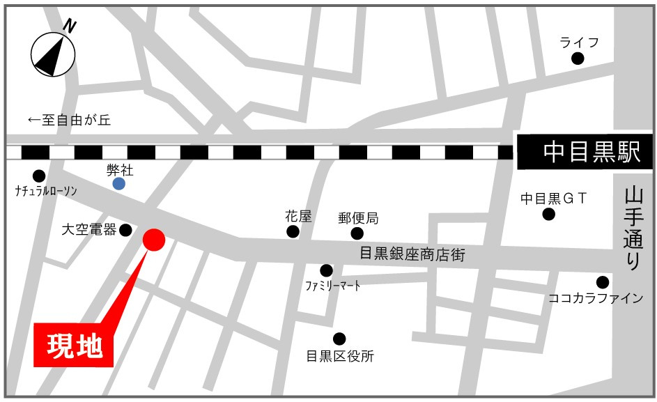 ルミエール中目黒の地図