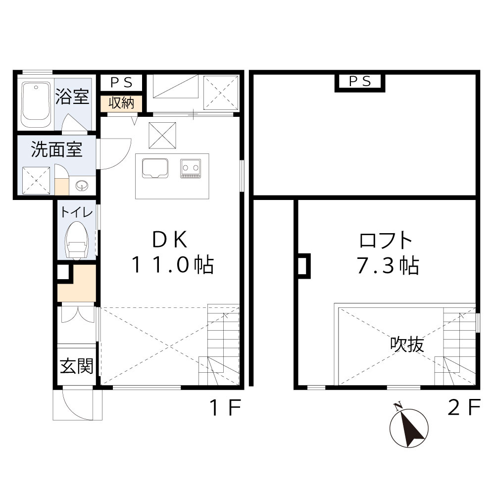 LibreⅠ番館の間取り