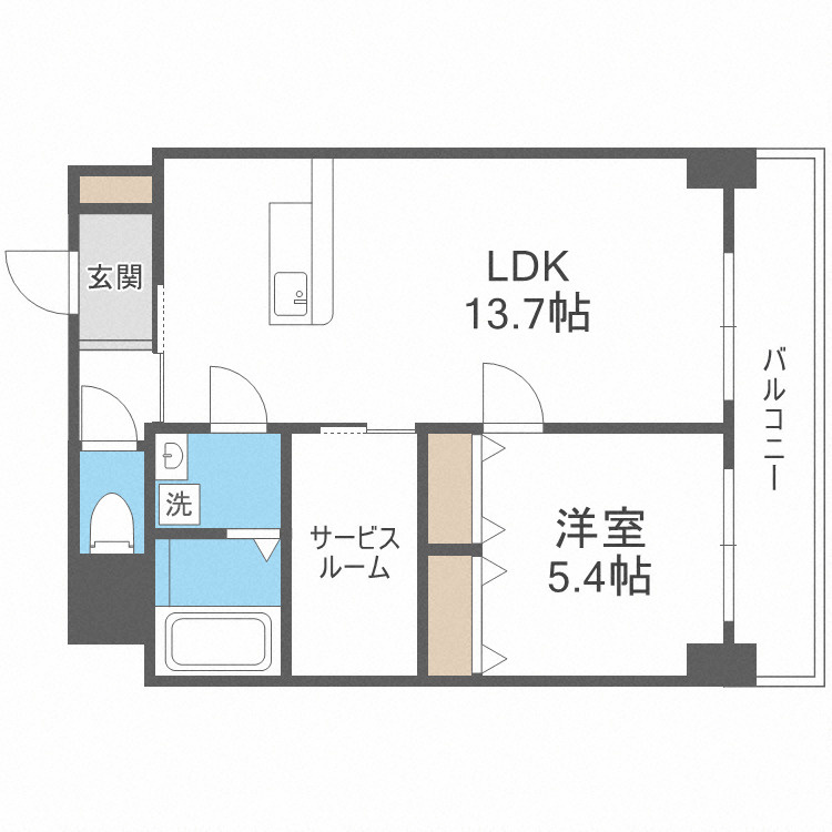 アプリーレ中之島の間取り