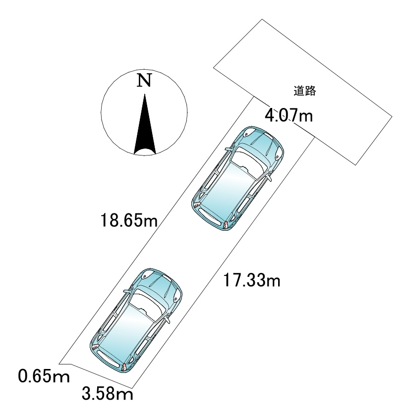 須坂市馬場町　駐車場の区画図