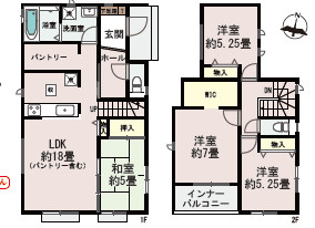 ハートフルタウン東区沼山津4丁目の間取り