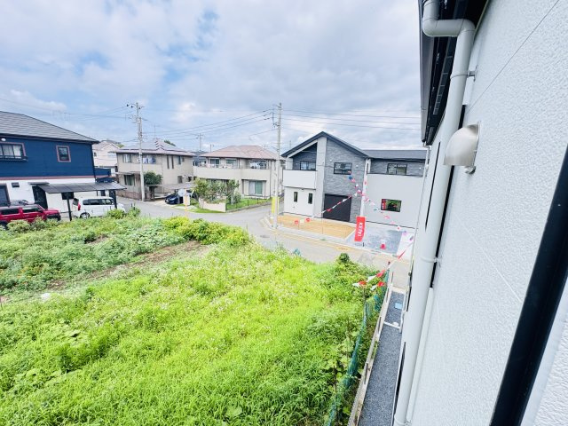 柏市篠籠田新築戸建【高田小学校:9分】の展望|バルコニーより道路側眺望