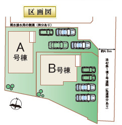 ハートフルタウン東区沼山津4丁目の区画図