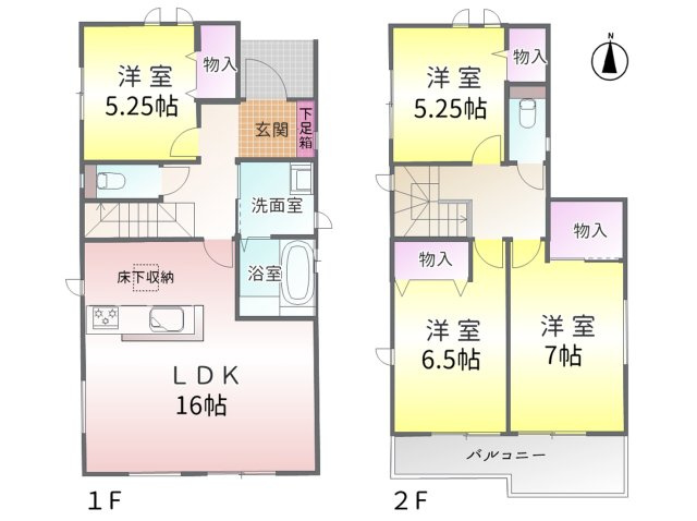春日井市上条町8丁目(全8棟)の間取り