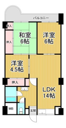 東朋第一マンションの間取り